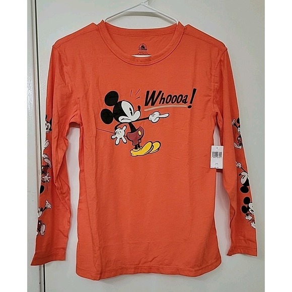 Disney Other - NWT Disney Youth 11/12 Mickey Mouse Red Whoooa Long Sleeve Shirt
